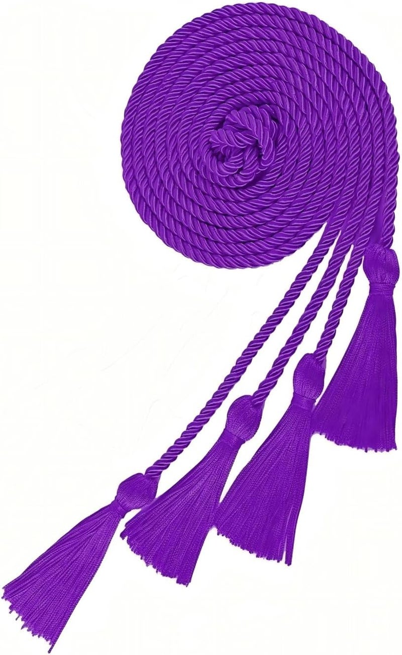 GRADFTY Double Purple Graduation Honor Cords for Graduation 2025, National Honors Society Purple Cords - Image 1